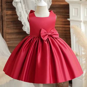 Robes de fille Toddler Baby Red Christmas Robe pour filles Elegant Kids New Year Party Robe Princess Birthday Party Vestidos Infant Noël Robe
