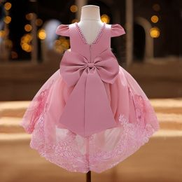 Vestidos de niña Fiesta de noche para niña pequeña Vestido de princesa Bebé Lazo grande Vestido de tutú Niños Cumpleaños Ceremonia de boda Traje Ropa de gala Vestidos 230731