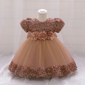 Vestidos de niña Niñas pequeñas 1er cumpleaños Ropa Arco Lindo Bebé Bautismo Vestido Fiesta de bodas para niños Elegante Princesa Vestidos Traje de Navidad 230706