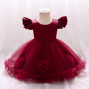 Meisje jurken peuter meisjes tule jurk kinderen baby meisje bloem mesh prinses bruiloft en avondjassen kinderen 2022 jaar kleding