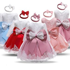 Robes de fille hiver Floral bébé filles robe de soirée de mariage cérémonie robe de bal infantile vêtements formels costume de baptême pour tout-petit baptême 230803