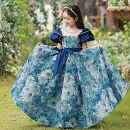 Robes de fille jeune fille occasion formelle élégante fête princesse demoiselle d'honneur soirée robe de mariée G220523