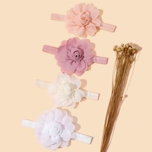 Meisjes Hoofdband Nylon Zachte Elastische Haarbanden Bloemen Met Blad Hoofdtooi Voor Baby Meisjes Hoofddeksels Kinderen Haaraccessoires