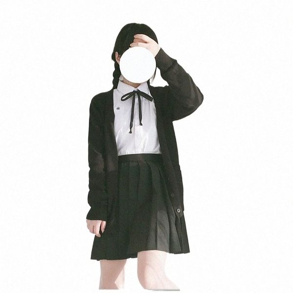 Fille japonaise d'été taille haute jupe plissée ensemble femmes Dr pour JK uniforme scolaire étudiants vêtements costumes C0Ck #
