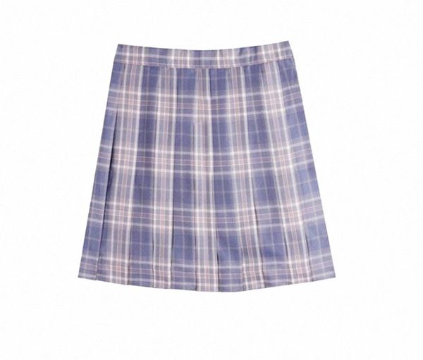 Jupe plissée d'été japonaise pour fille Jupes à carreaux Femmes Dr pour uniforme scolaire JK Vêtements pour étudiants D006 S8fO #