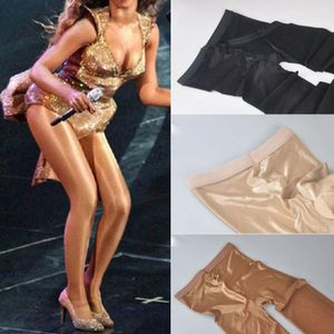 Girls Luxe Shine Glanzende dij Hoge kousen 70D OLIE Knipperende media Dames Panty Kollant Black Coffee Gray Khaki