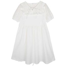 Girl's Teen Kids Girls Midi Jurken Summer Hollow Out Lace New 2022 Baby Princess Dress Elegant Children Cotton Clothing #6987 0131