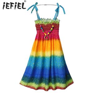 Fille Robe D'été Coton Enfants Robes De Style Bohème pour Filles Enfants Hawaii Vacances Plage Robe D'été 3-12 Ans Vestidos Q0716