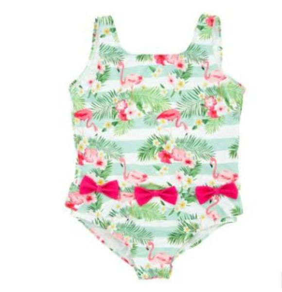 Girl Summer Flamingo Swimsuit One Piece Baby Polyester Swimwear Kids Summer Swim Clothes Baby Clothing Am 0055930258