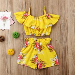 Girl Toddler Baby Kid Floral Outfits Little Girls Strap Vest Tops Shorts 2Pcs Clothing Set 1 6T Summer Clothes