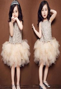 Tutujurk voor meisjes Kanten prinsessenjurken voor meisjes Baby kinderkleding Bloemenholle mouwloze jurk Zomer Koreaanse stijl Vest Opgekleed Champ9735167