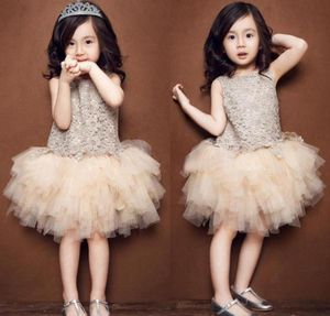 Meisje tutu jurk meisjes kanten prinses jurken baby kinderen kleren bloemen holle mouwloze jurk zomer Koreaanse stijl vest chic champ3566428