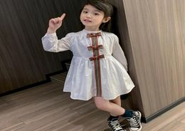 Vestido Girl039s Vestido de manga larga con lazo para niños Vestido de verano lindo Vestido de princesa Vestidos para niños para 1t5t Girl Wear3233477