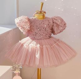 Girl039S -jurken Babymeisjes Lace Princess Dress 1e 2e verjaardagsfeest
