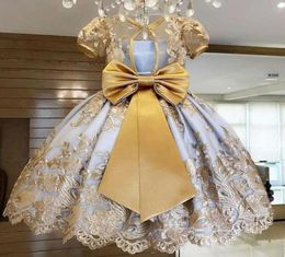 Girl039s vestidos de flores para niñas vestido de fiesta niña princesa para vestido de boda arco niños desfile bebé ropa para niños 410 años de nacimientod3082874