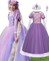 Girl039s robes filles Cosplay habiller Halloween emmêlé fantaisie princesse Costume enfants anniversaire carnaval déguisement tissu 1551015