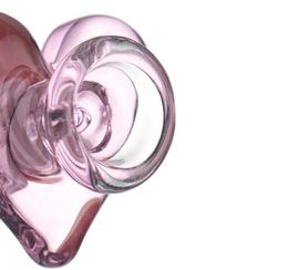 Girlish 14mm bols en verre en forme de coeur rose accessoires pour fumer narguilés conduites d'eau bol en verre bécher Bong Shisha Dab Rigs