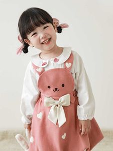 Meisjes herfst cartoon jarretelrok driedimensionaal baby schattig shirt met lange mouwen kinderkleding