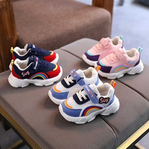 Zapatos deportivos de otoño para niñas, zapatos de suela blanda para niños, zapatos para correr informales de moda transpirables coreanos G1025