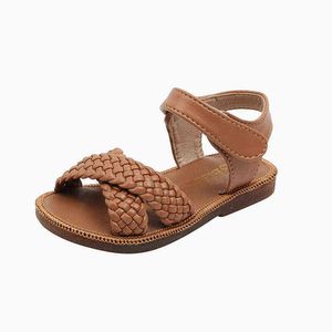 Sandalias de bebé para niñas, novedad de verano, zapatos de princesa coreana de punto, zapatos de fondo suave para niños pequeños, sandalias antideslizantes de GLADIADOR G220418