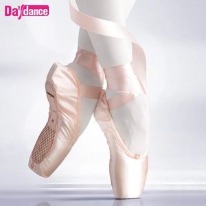 Filles ballerine Ballet Pointe chaussures rose femmes Satin professionnel chaussures de Ballet pour la danse 240117