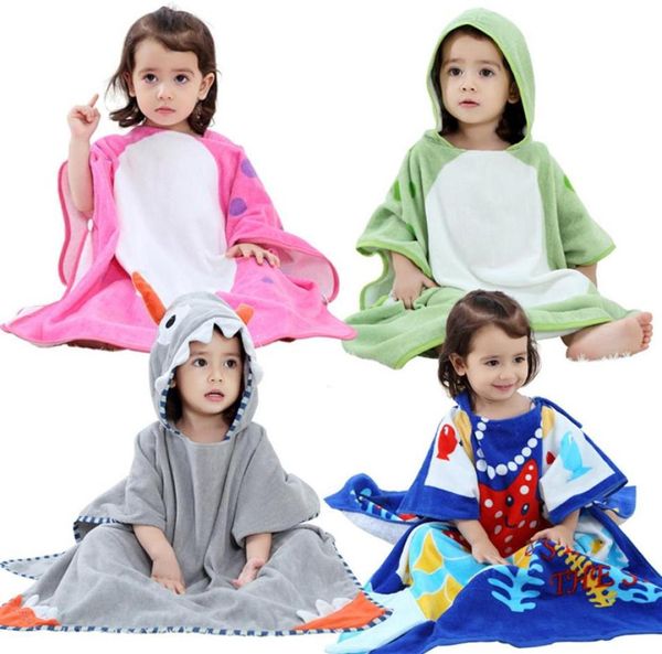 Albornoces para niñas, ropa de dibujos animados con capucha para niños, bata de baño colorida para bebés, pijamas de algodón para baño para niños, toalla para niños QWC288S26072249