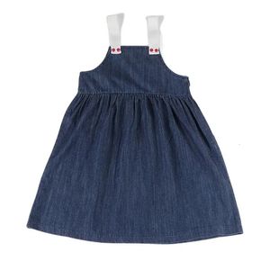 Filles robe de jean bleu manche pour filles pour filles toutes saisons enfants vêtements décontractés pour enfants robes de fille de vêtements de vêtements 240403