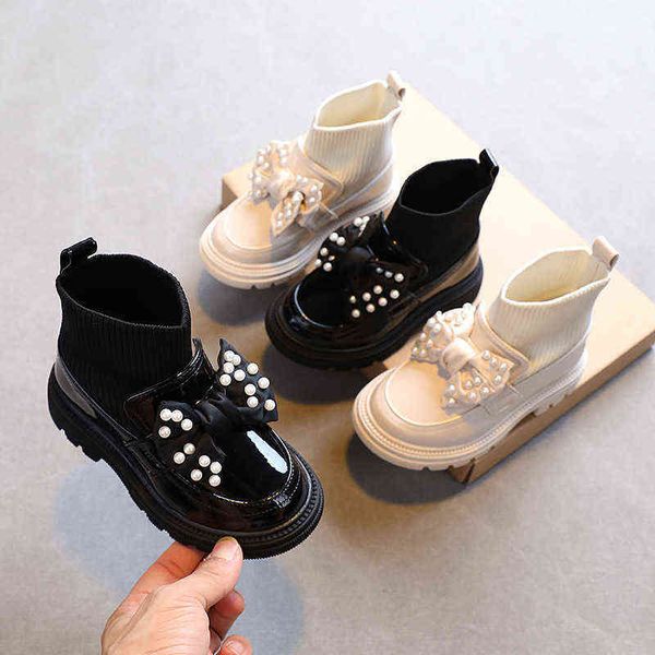 Bottillon pour filles avec panneau d'arbre tenue décontractée chaussures de mode à enfiler bottes pour tout-petits pour enfants G1126