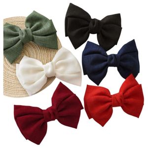 Meisjes Bows haar clip boutique haaraccessoires kinderen dubbele Bows tie prinses haarspelden 6 kleur kinderen verjaardagsfeestje strik haarspeldjes F826