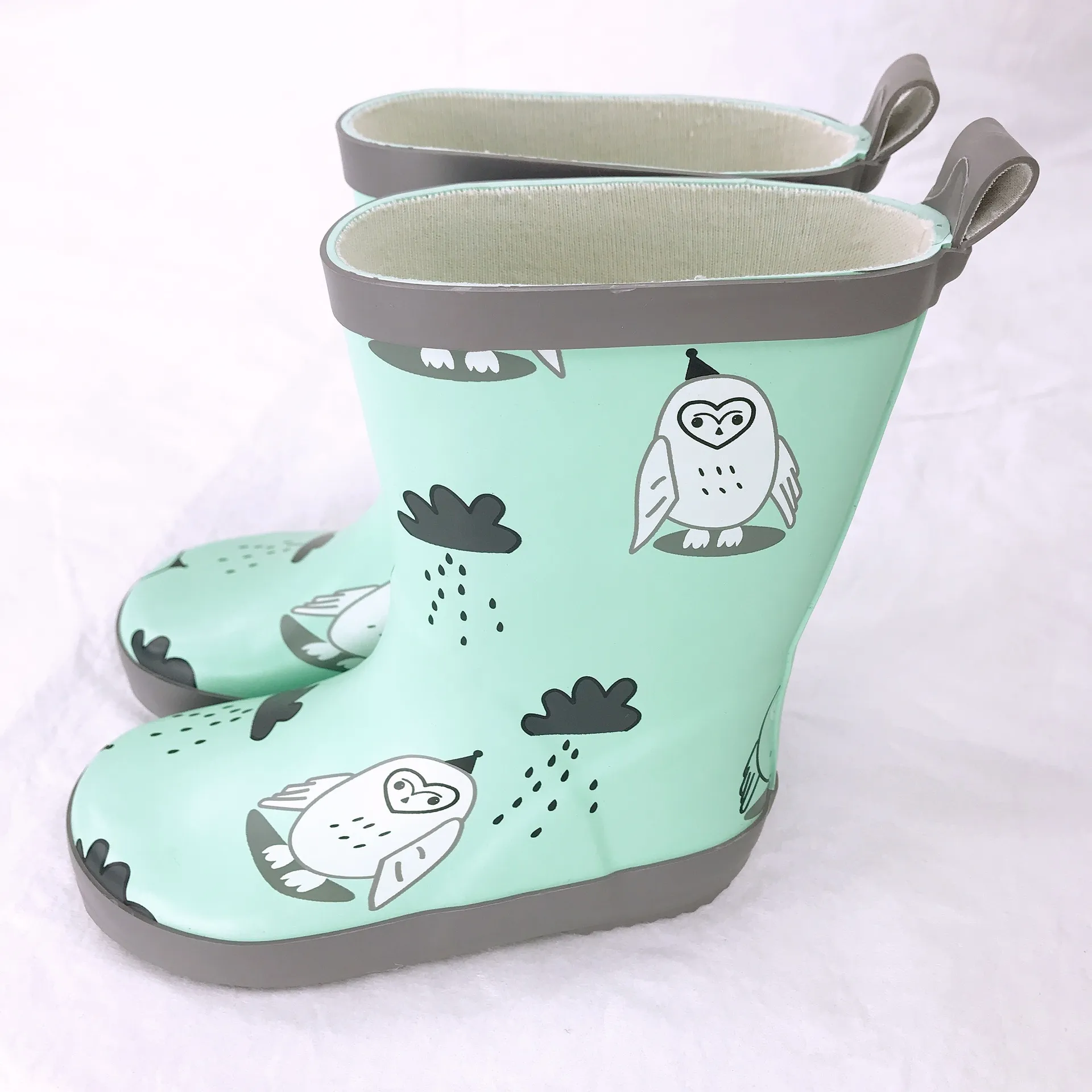Girls Boy Rubber Rain Boots Kids Girl Printed Children's Rubber Boots Waterproof Soft rain shoes Baby Water Shoes size 23-32