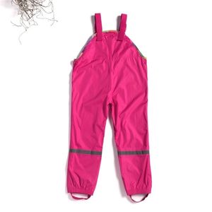 Niñas Niños Monos impermeables Pantalones acolchados al aire libre Niños de alta calidad Pantalones de lluvia a prueba de viento Pantalones necesarios de invierno para niños LJ201019