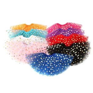 Filles bronzing dots tutu jupes enfants vêtements de créateurs de créateurs bébé jupes à pois privil