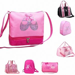 Sac de danse de ballet en toile pour filles, sacs à dos de sport pour enfants, sac brodé mignon pour la danse, 7 styles q34k #