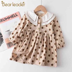 Meisjes casual jurken herfst meisje kinderen polka dot jurk prinses partij kostuums kinderkleding 2 7 jaar 210429