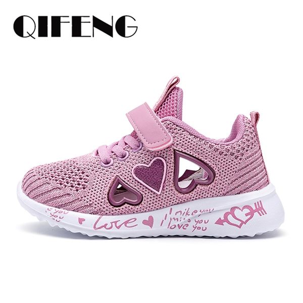 Filles chaussures décontractées maille légère baskets enfants été enfants automne Tenis mignon Sport dessin animé femme course chaussette chaussures 8 220208