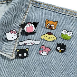 Girls Cats Kuromi Melody Animals Badge mignons films d'anime jeux épingles en émail dur collectionne la broche de bande dessin