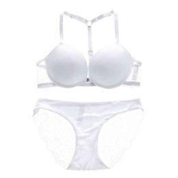 Filles Pas Cher Ensembles De Soutien-Gorge V Profond Sexy Soutien-Gorge Et Culotte Ensemble Dentelle Avant Fermeture Sans Soudure Sous-Vêtements Mémoires Grand Push Up Femmes Lingerie Ensembles L220726