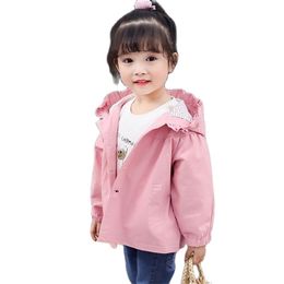 Vêtements pour enfants filles bébé printemps et automne veste coupe-vent de style coréen P4241 210622