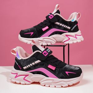 Niñas Niños Fashion PU Cuero zapatos para niños Ligeros livianos Pink Pink Running Tennis Sneakers para niña 230220