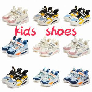 Meisjes Kinderen Trendy Kinderschoenen Sneakers Casual Boys Black Sky Blue Pink Schoenen Maten 27-38 S8RW#