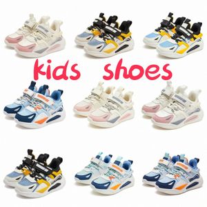 Girls Enfants Trends Chaussures pour enfants Sneakers Casual Boys Sky Blue Blue Rose Chaussures Blanc Tailles 27-38 F0EG #