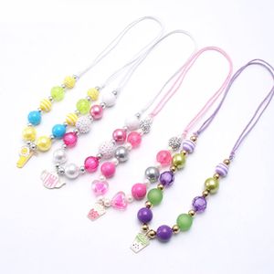 meisjes dikke bubblegum kralen ketting mode sap drinken beker hanger ketting DIY verstelbare touw sieraden kinderen cadeau