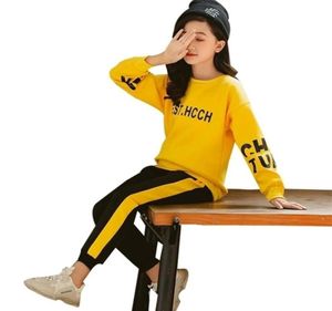 Vêtements pour filles 2020 automne printemps chemises à manches longues pantalons costumes vêtements pour enfants ensembles de vêtements pour enfants adolescents 5 6 7 8 9 10 12 ans Y201348556