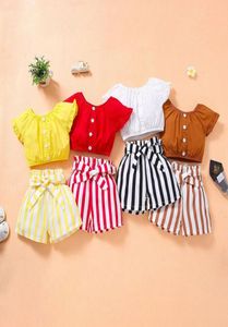 Vêtements pour filles, ensemble jupe 2t, vêtements d'été pour tout-petits, 1 à 4T, conjunto corto dos piezas6471219