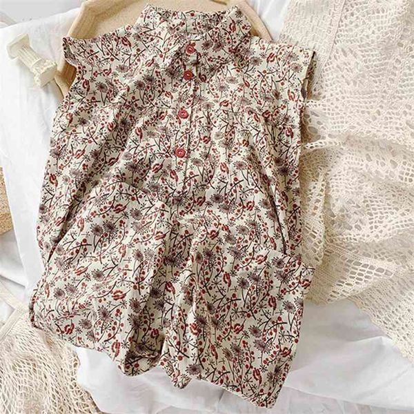 Vêtements pour filles Summer Floral Salopette Pantalon pour enfants Combinaison Enfant Enfant Fille 210528