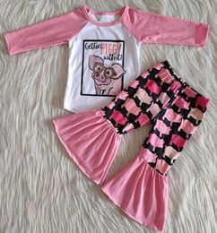 ensembles de vêtements pour filles vêtements de marque pour enfants filles boutique tenues d'automne lait soie rose mignon enfant en bas âge bébé filles vêtements de marque7933416