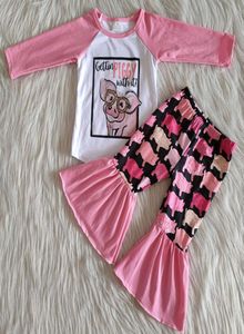 ensembles de vêtements pour filles vêtements de marque pour enfants filles boutique tenues d'automne lait soie rose mignon enfant en bas âge bébé filles vêtements de marque 3347212