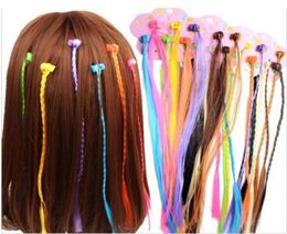 Meisjes Kleurrijke Pruiken Paardenstaart Haarornament Klauw Haarspeldjes Vlecht Hoofddeksels voor Kinderen Meisjes Haaraccessoires 15lot90pcs4314199