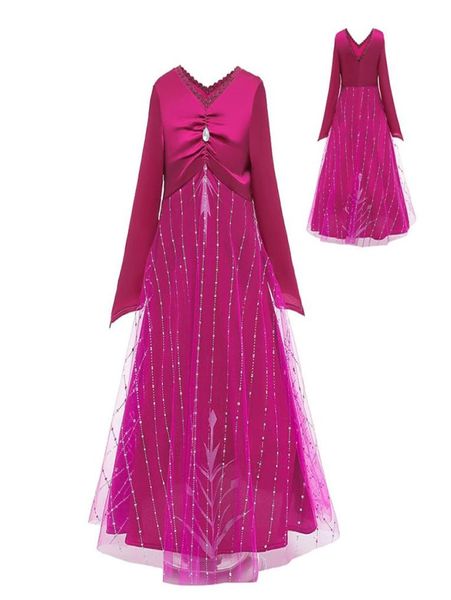 Filles Cosplay robes fête Peform robe nœud papillon maille fermeture éclair princesse robes enfants Costume filles gland robe 39 T 044316739