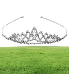 Girls Crowns with Rimestones Bijoux de mariage Heads Bridal Performing Performing Performance Pageant Crystal Tiaras Wedding Accessor7040559